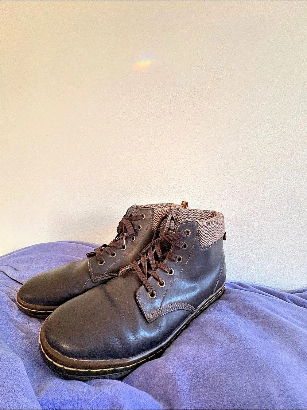 Dr. Martens Maelly Herringbone Collar Boots Black